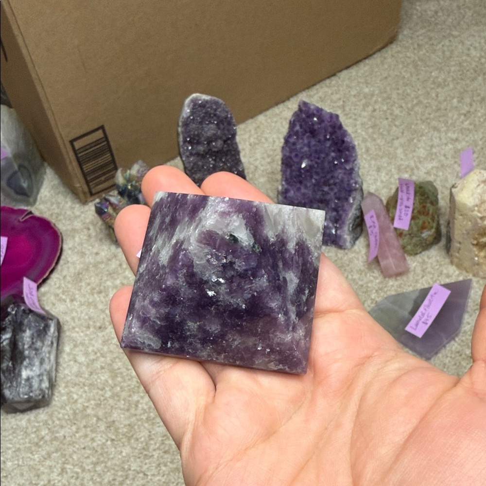 Lepidolite Pyramid Crystal